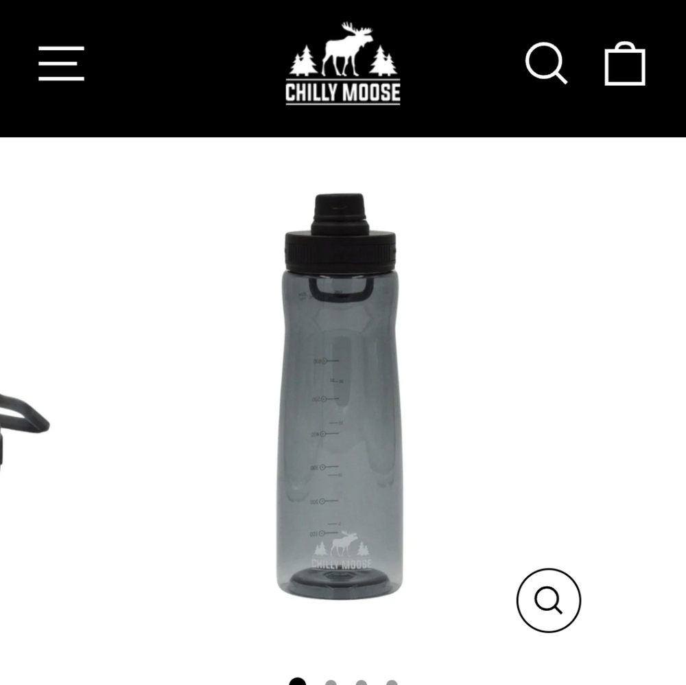 NWOT Chilly Moose Gray/ Black Water Bottle